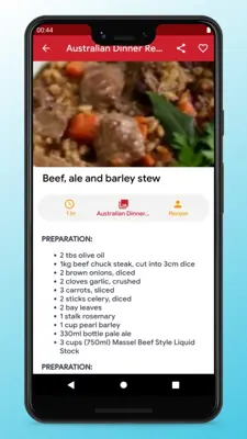 Australian Food Recipes App android App screenshot 4